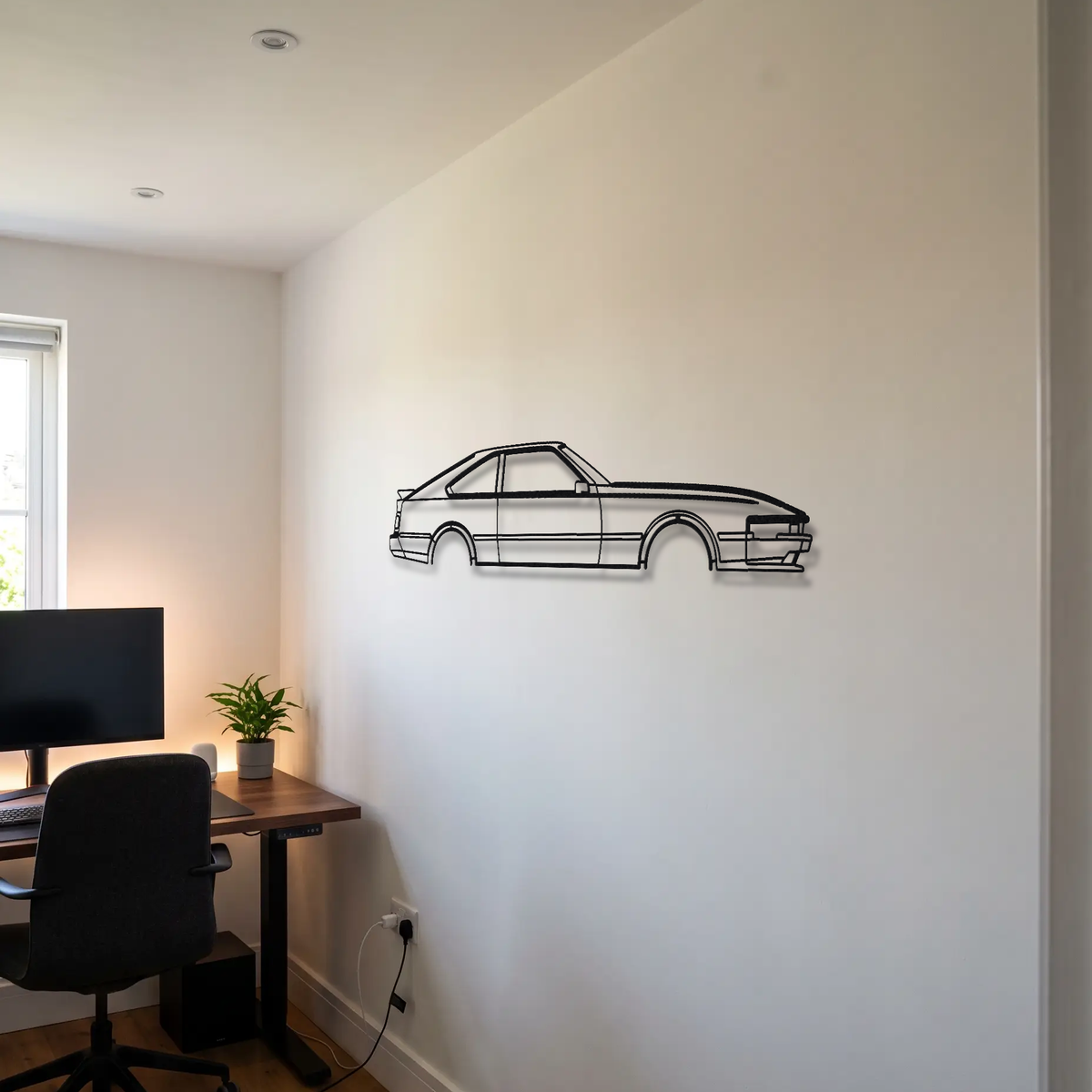 Toyota Celica Supra A60 metal wall art room scene