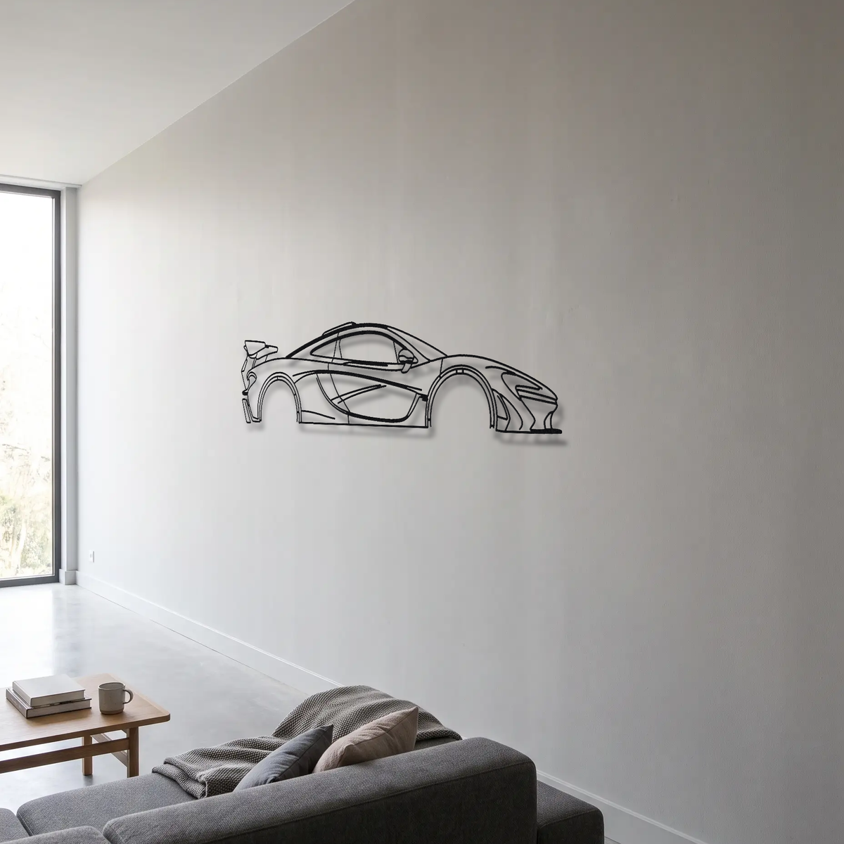 McLaren P1 LM metal wall art room scene