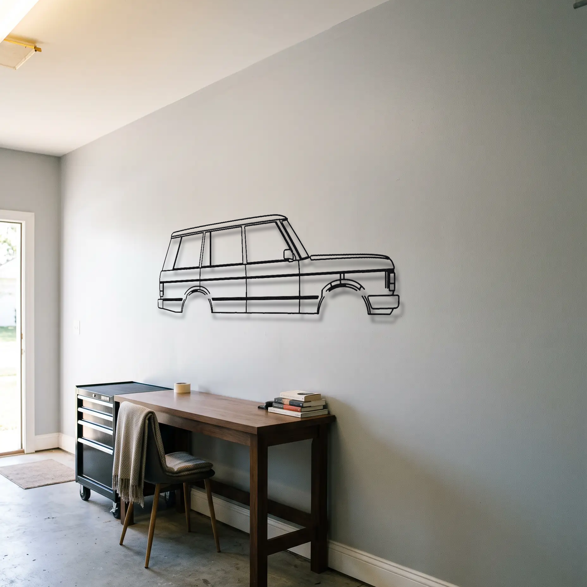 Land Rover Range Rover Classic metal wall art room scene