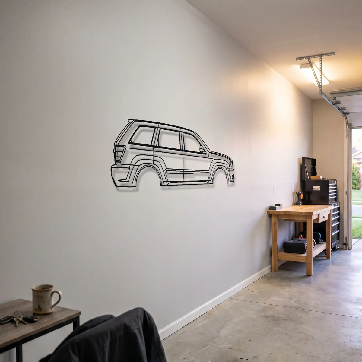 Jeep Grand Cherokee SRT8 WK metal wall art room scene