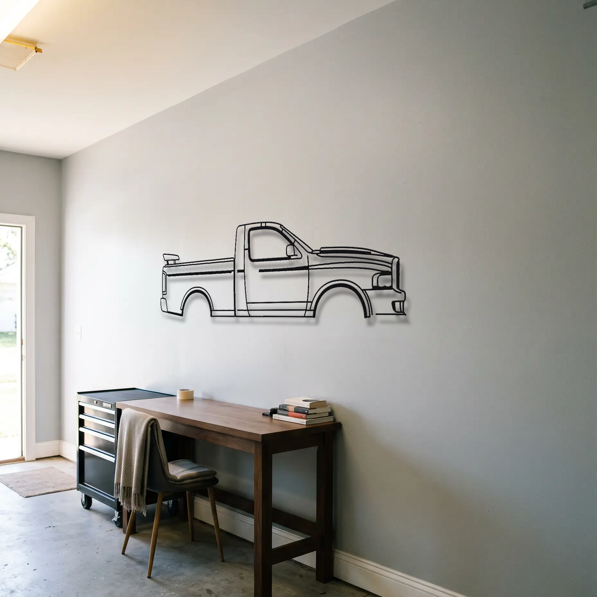 Dodge Ram SRT-10 metal wall art room scene