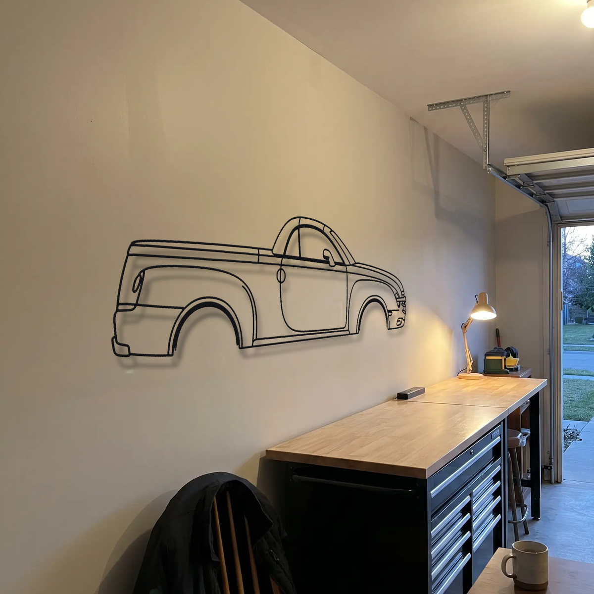Chevrolet SSR metal wall art room scene