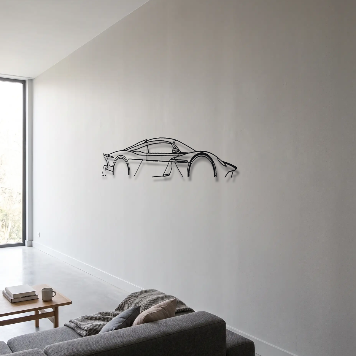 Aston Martin Valkyrie metal wall art room scene