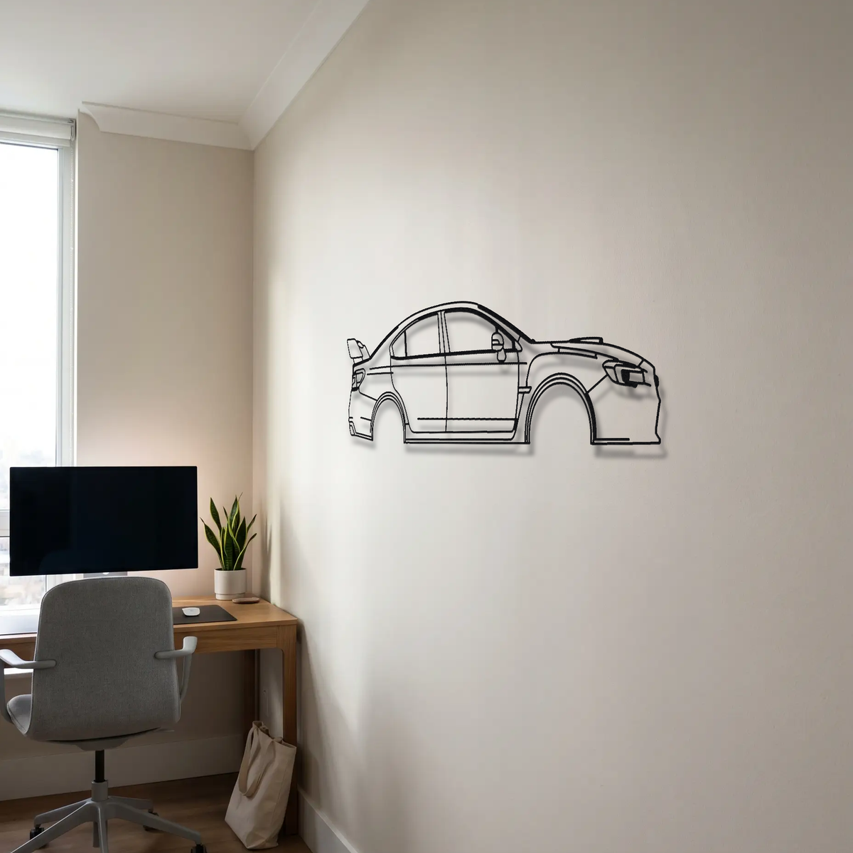 Subaru WRX STI VA metal wall art room scene