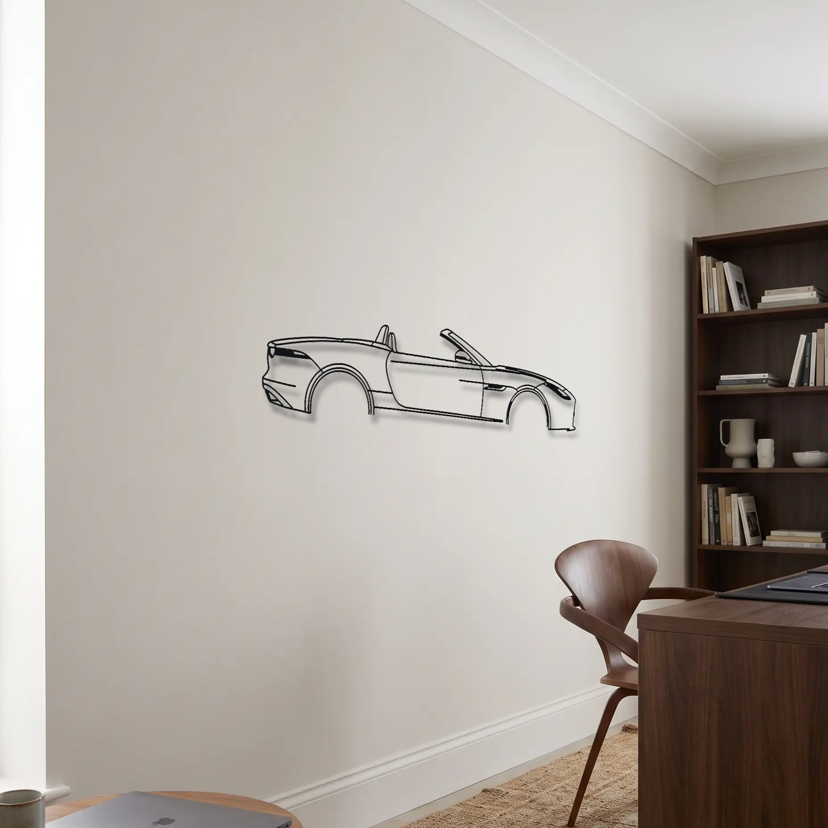 Jaguar F-Type Convertible Pre-Facelift metal wall art room scene