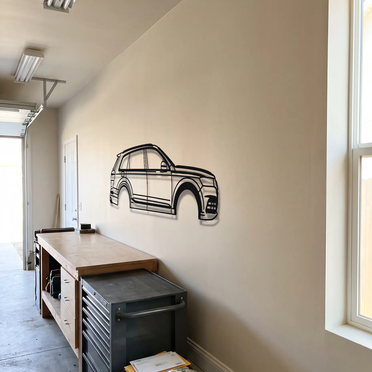 2017- Audi SQ7 / SQ8 4M metal wall art room scene