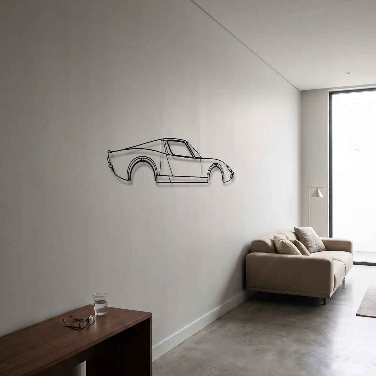 Lamborghini Miura P400/P400S metal wall art room scene