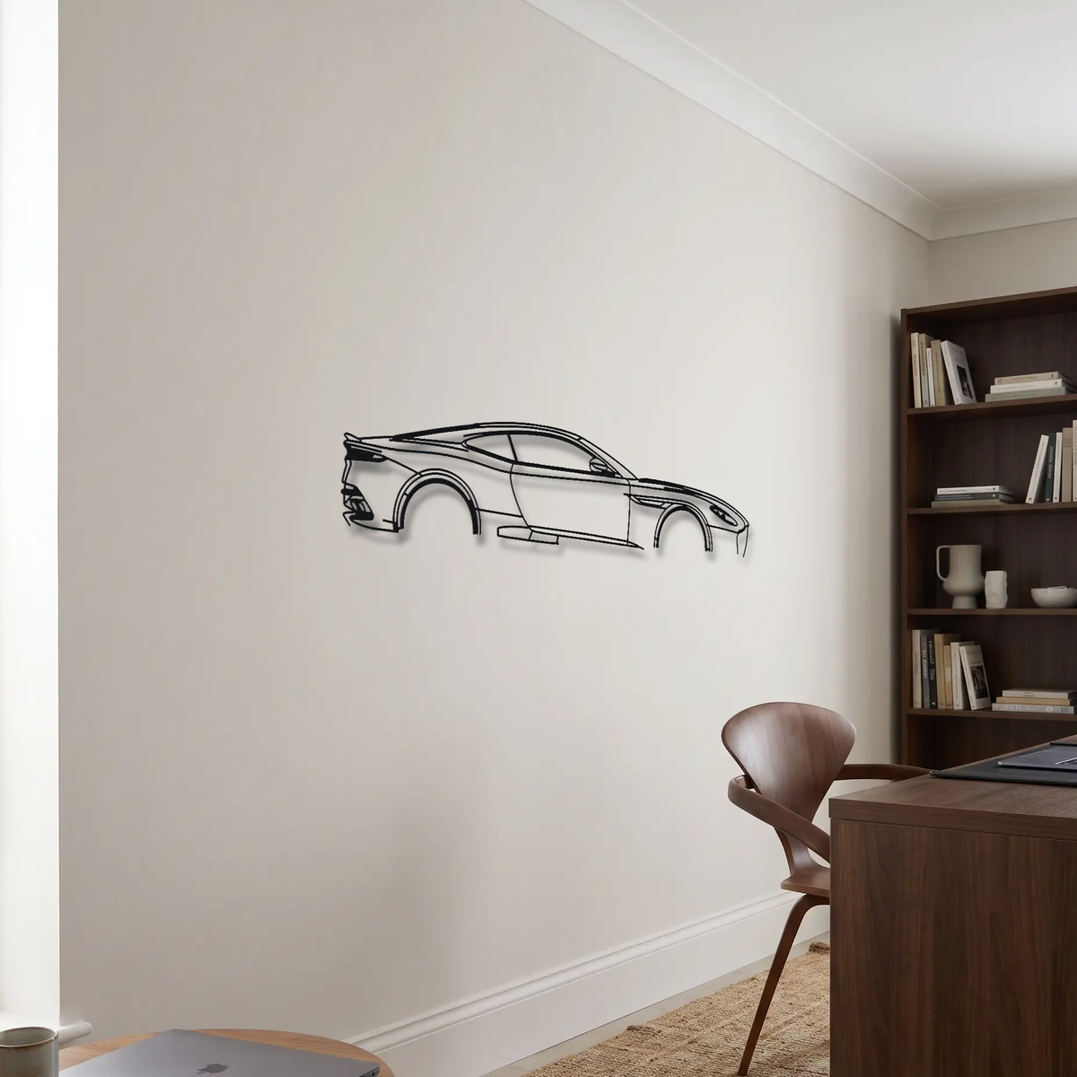 Aston Martin DBS Superleggera Coupe metal wall art room scene