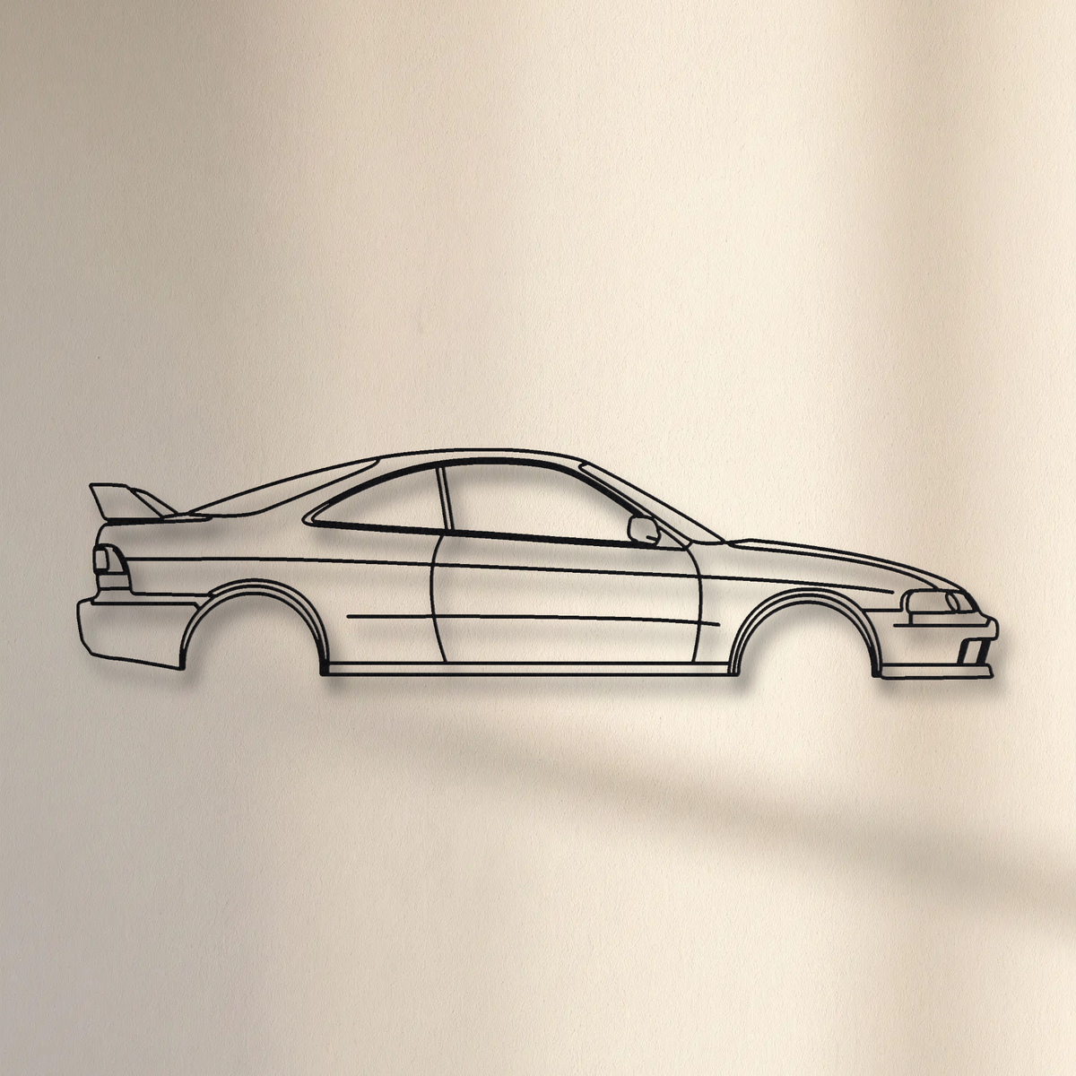Honda Integra Type R DC2 floating mount drop-shadow detail