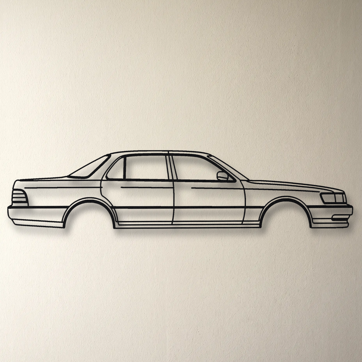 Lexus LS400 UCF10 Gen 1 floating mount drop-shadow detail