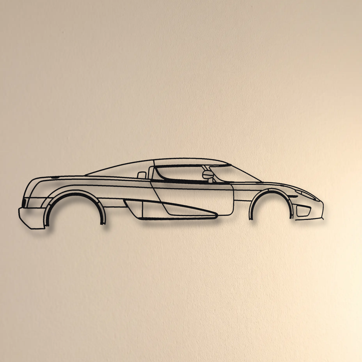 Koenigsegg CC8S floating mount drop-shadow detail