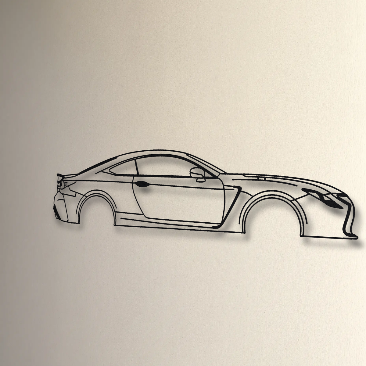 Lexus RC F floating mount drop-shadow detail