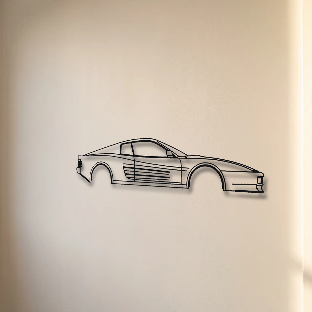 Ferrari F512 M floating mount drop-shadow detail