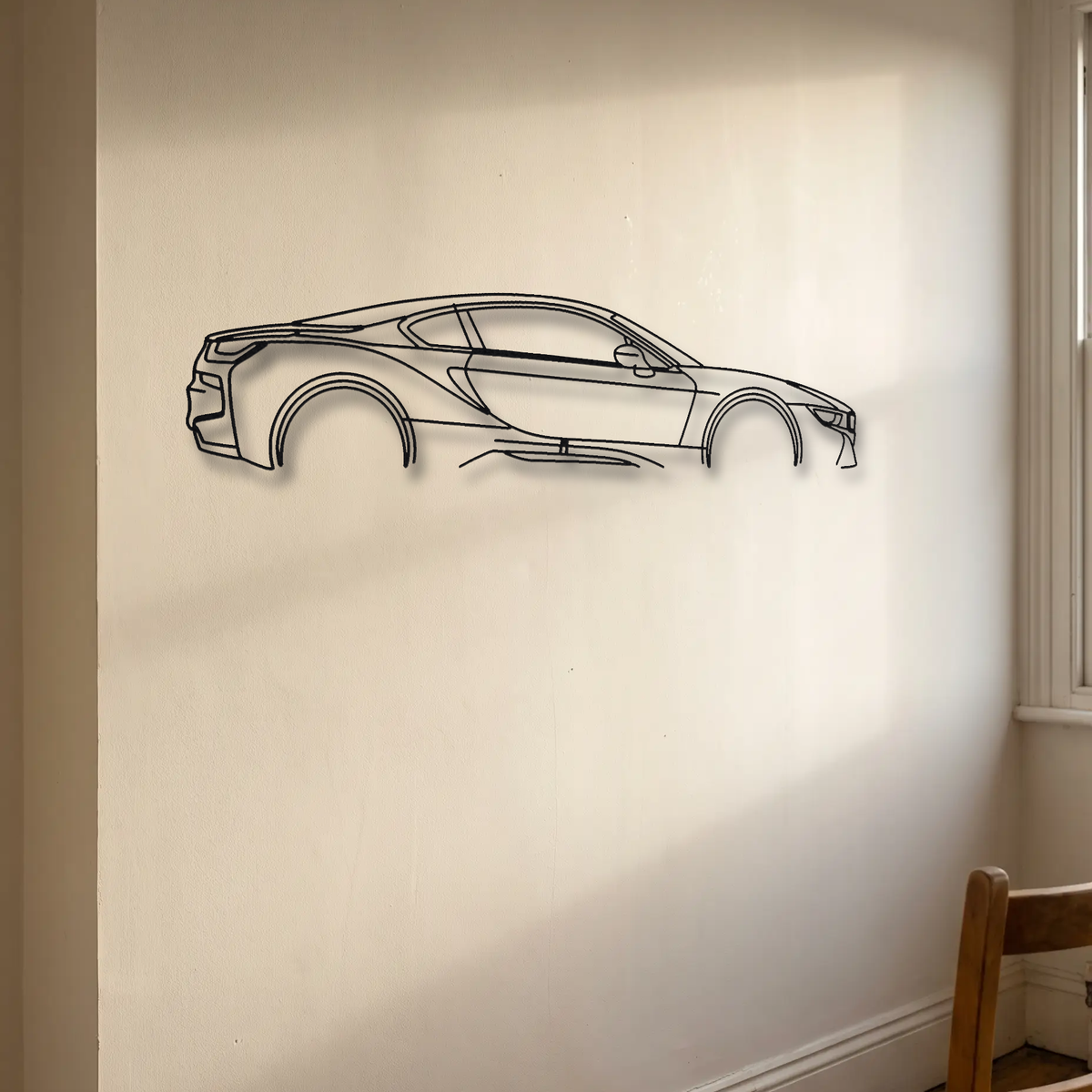 BMW i8 floating mount drop-shadow detail