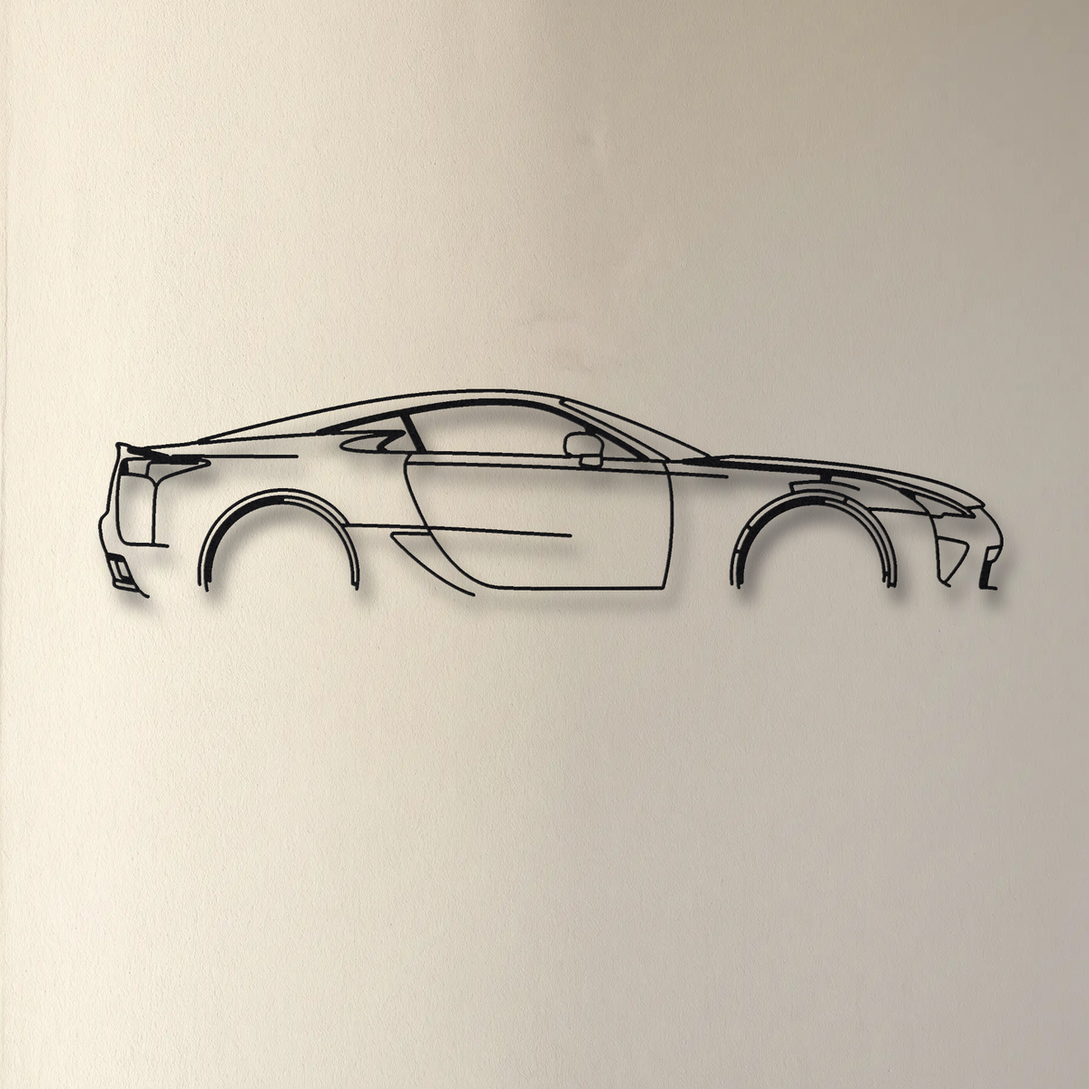 Lexus LFA floating mount drop-shadow detail