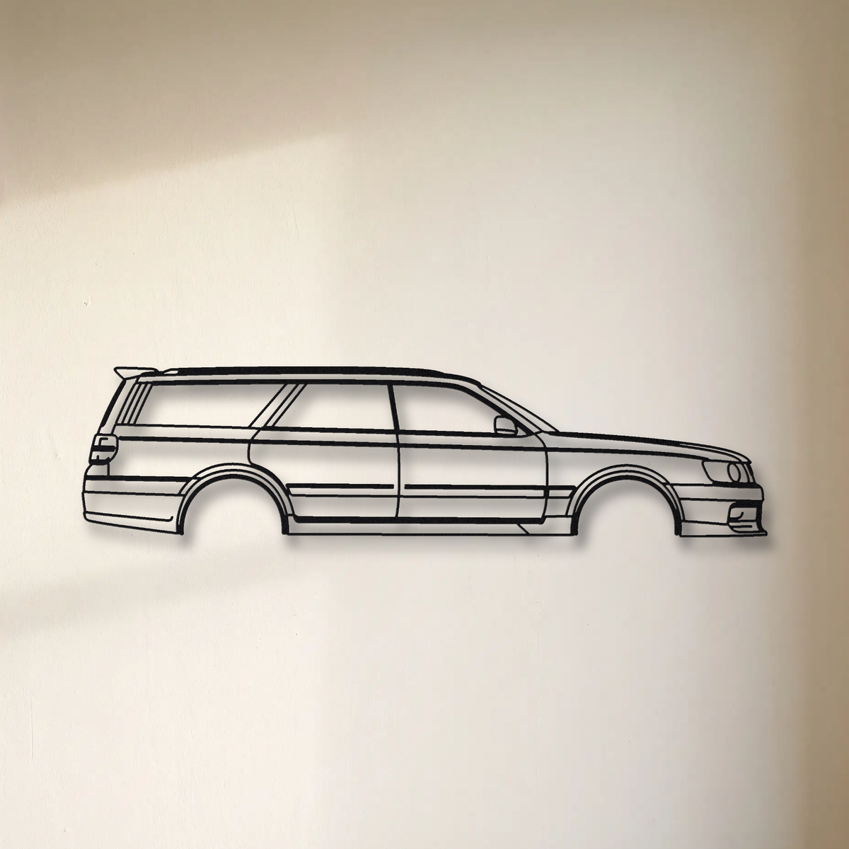 Nissan Stagea 260RS WC34 Autech floating mount drop-shadow detail