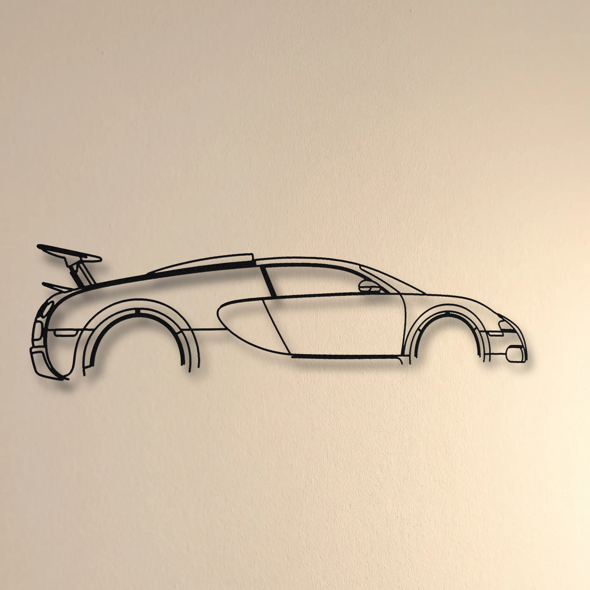 Bugatti Veyron 16.4 floating mount drop-shadow detail
