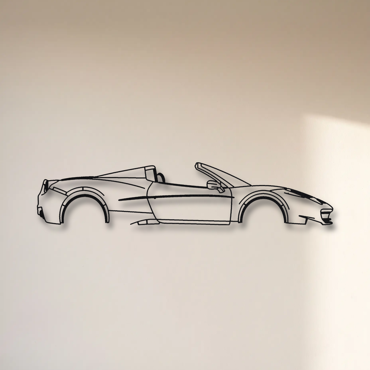Ferrari 458 Spider floating mount drop-shadow detail