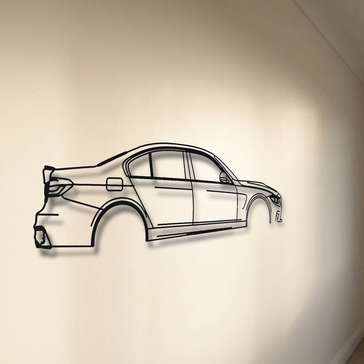 BMW M3 F80 floating mount drop-shadow detail