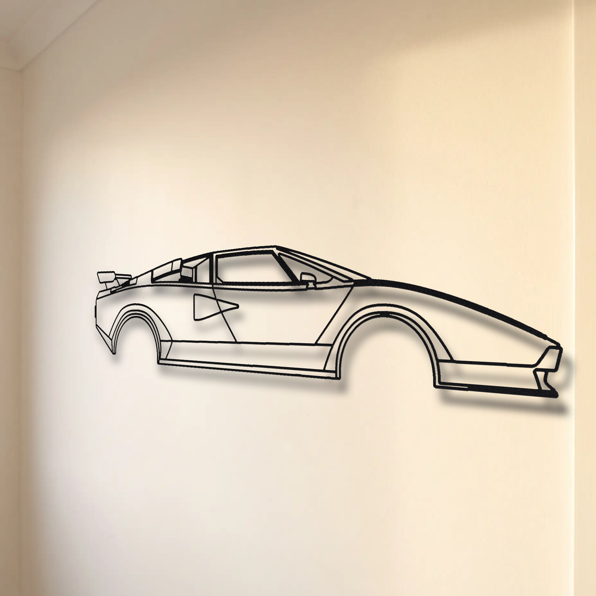 Lamborghini Countach LP500 S floating mount drop-shadow detail