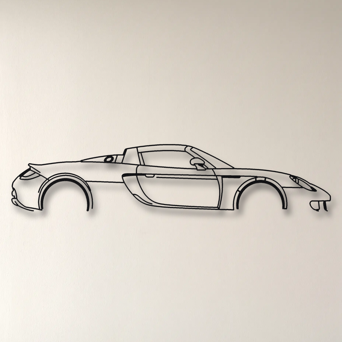 Porsche Carrera GT 980 floating mount drop-shadow detail