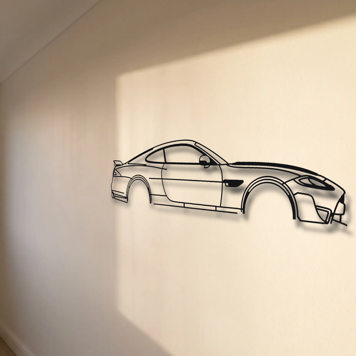 Jaguar XKR-S floating mount drop-shadow detail