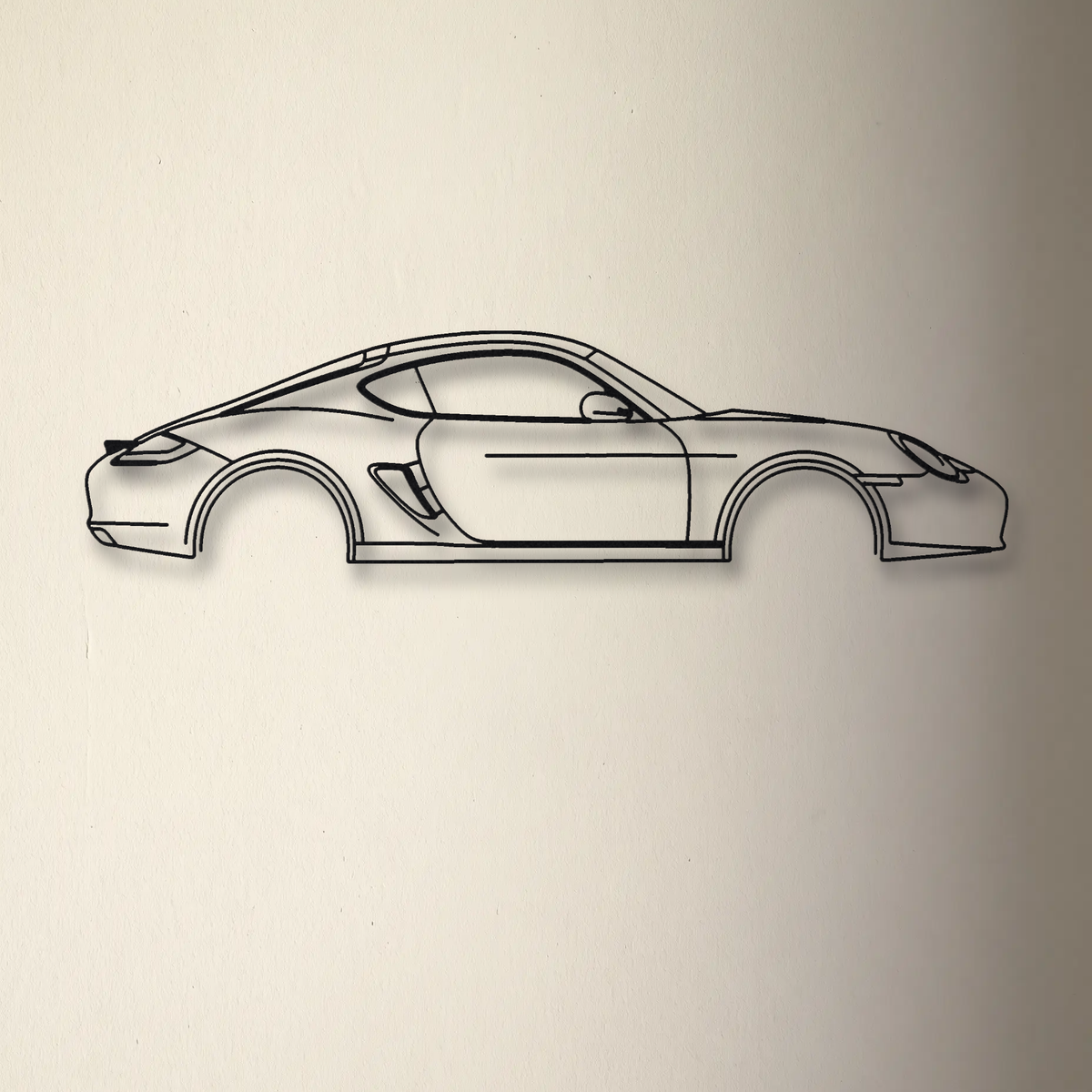 Porsche Cayman 987.2 floating mount drop-shadow detail