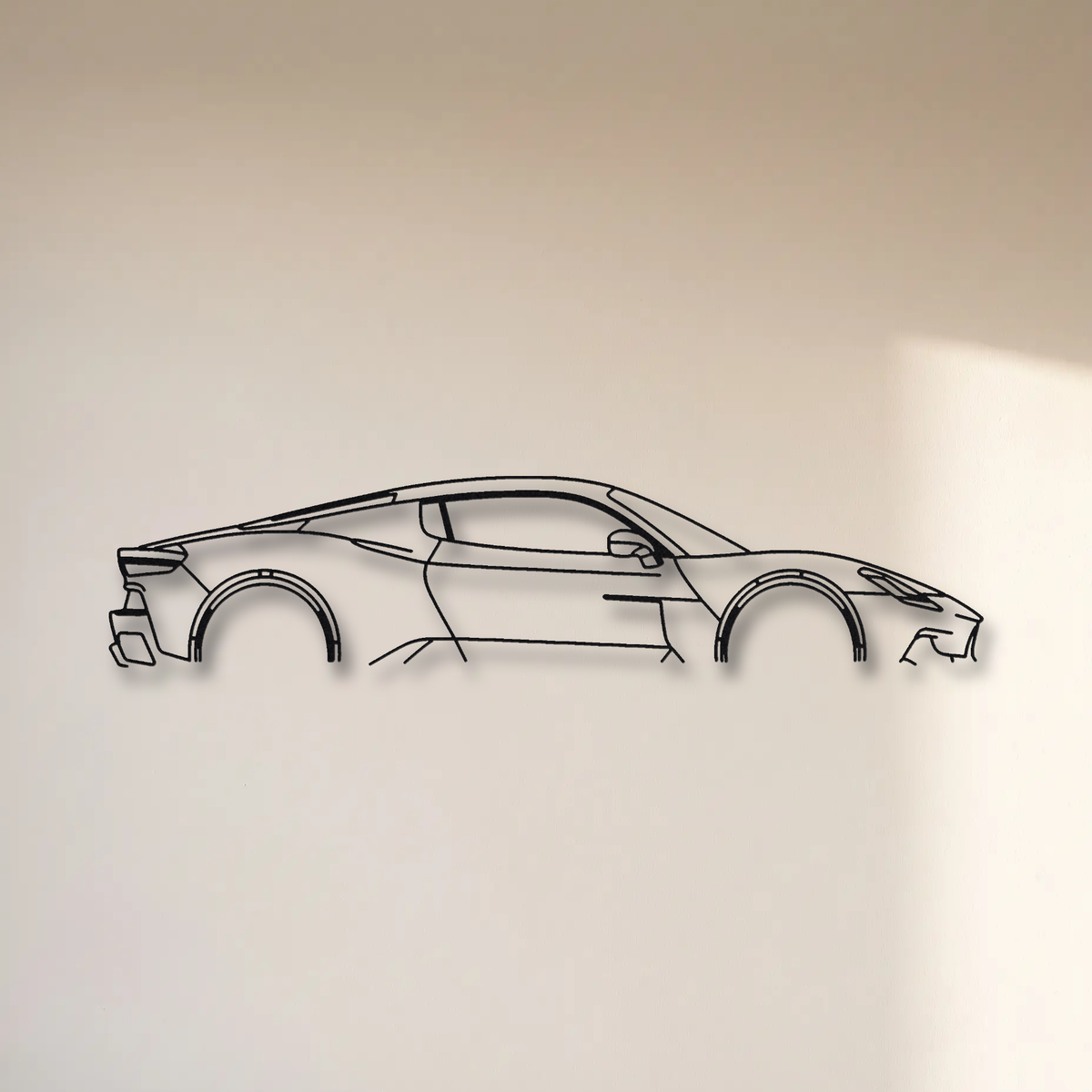 Maserati MC20 floating mount drop-shadow detail