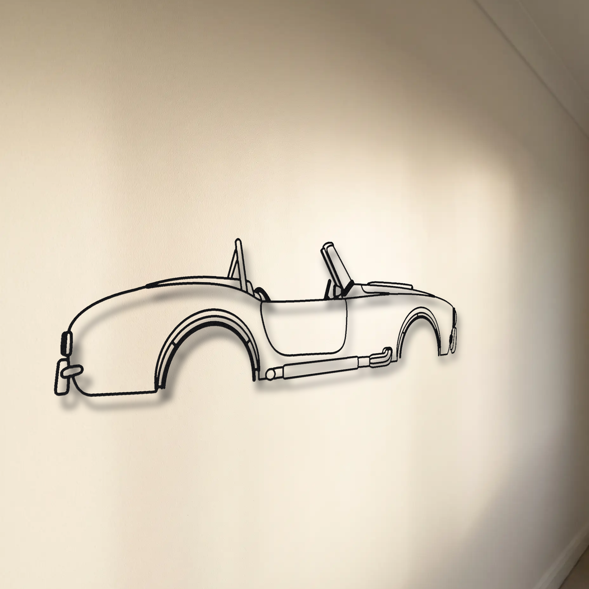 1965 Shelby Cobra 427 floating mount drop-shadow detail