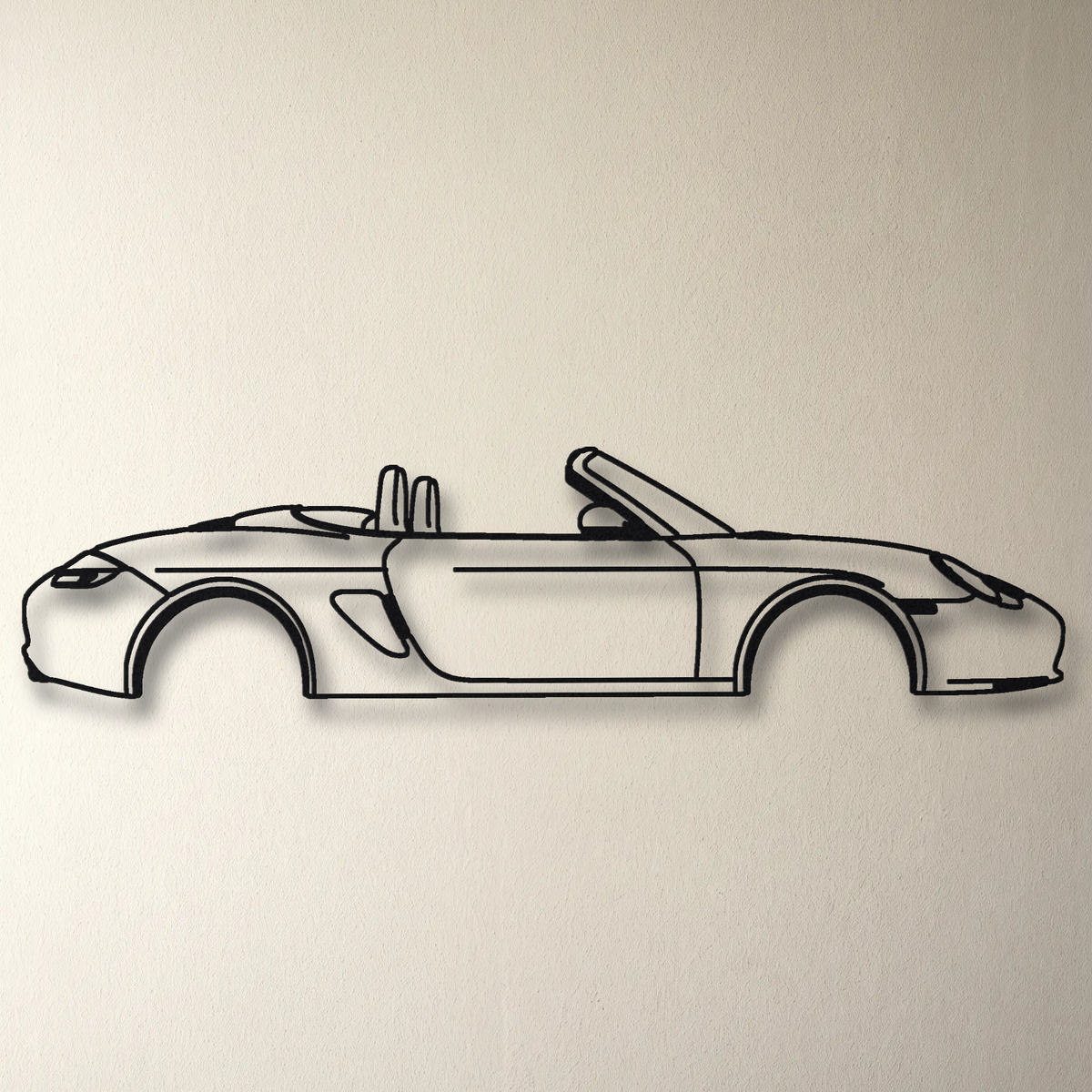 2005-12 Porsche Boxster S 987 floating mount drop-shadow detail