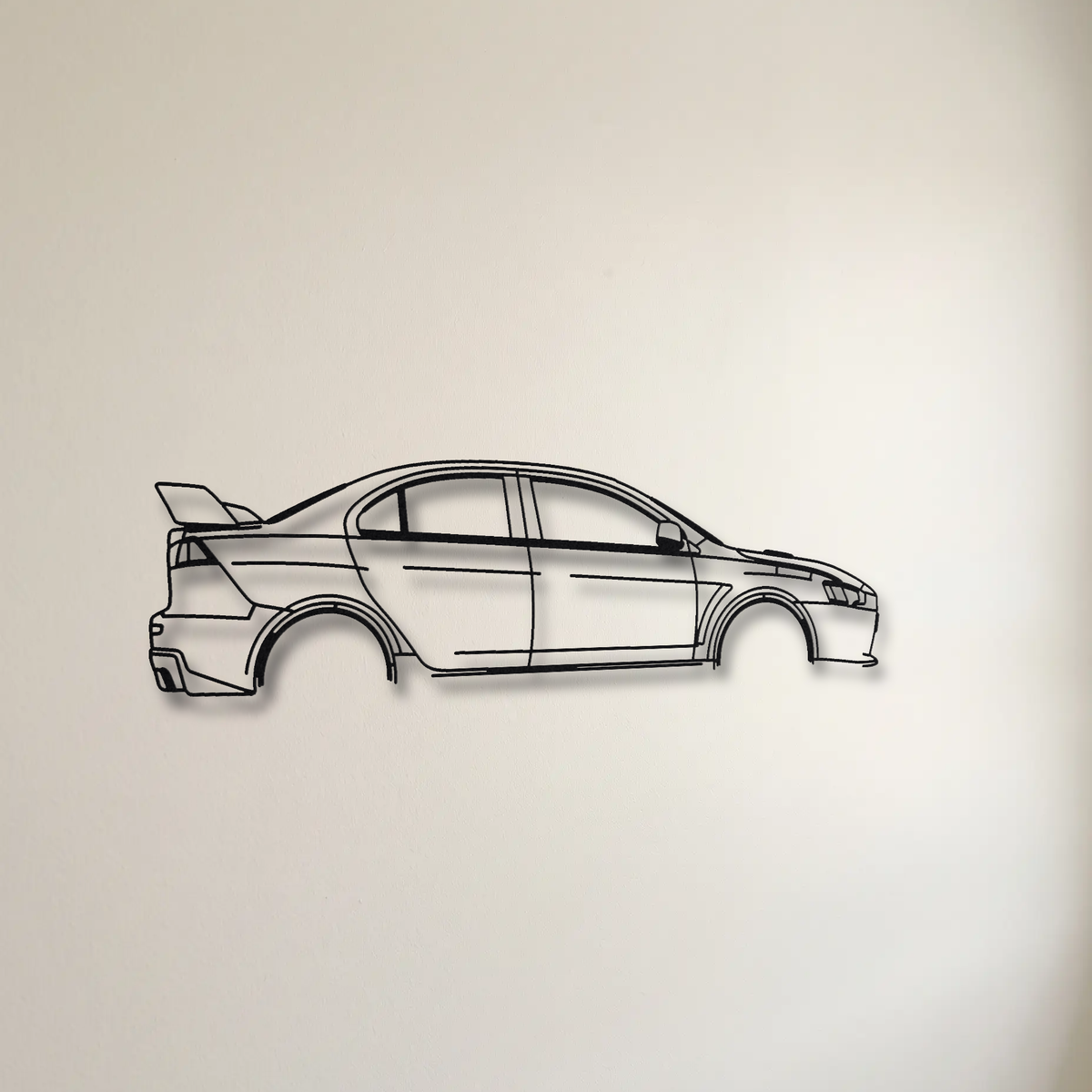 Mitsubishi Lancer Evolution X CZ4A floating mount drop-shadow detail