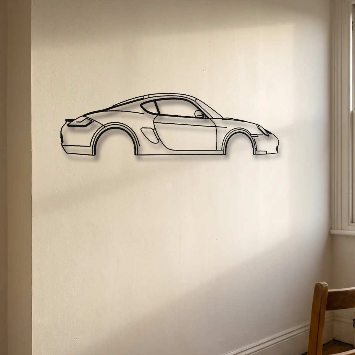 Porsche Cayman 987.1 floating mount drop-shadow detail
