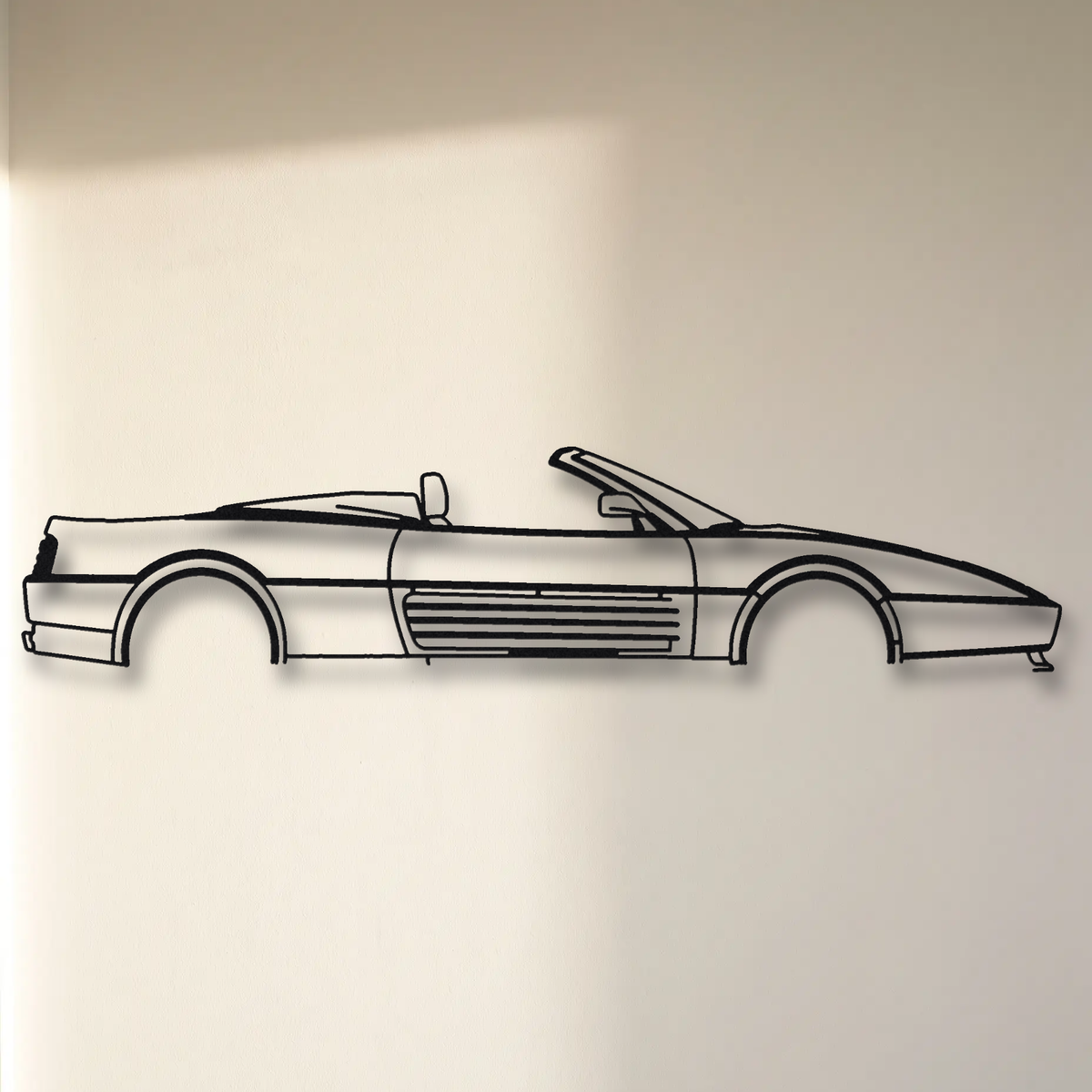 Ferrari 348 Spider floating mount drop-shadow detail