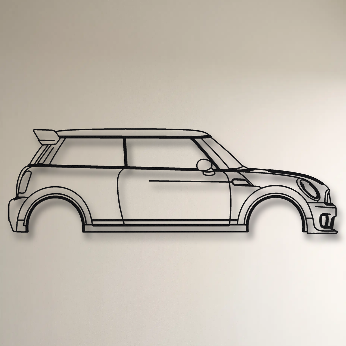 Mini John Cooper Works GP R56 floating mount drop-shadow detail