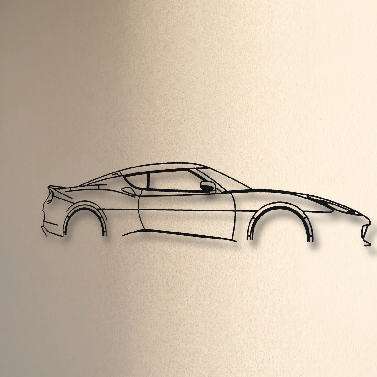 Lotus Evora GT floating mount drop-shadow detail