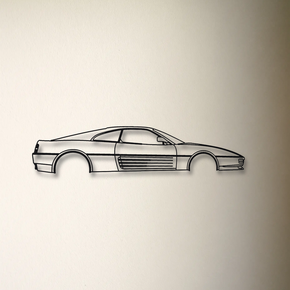 Ferrari 348 TB/TS floating mount drop-shadow detail