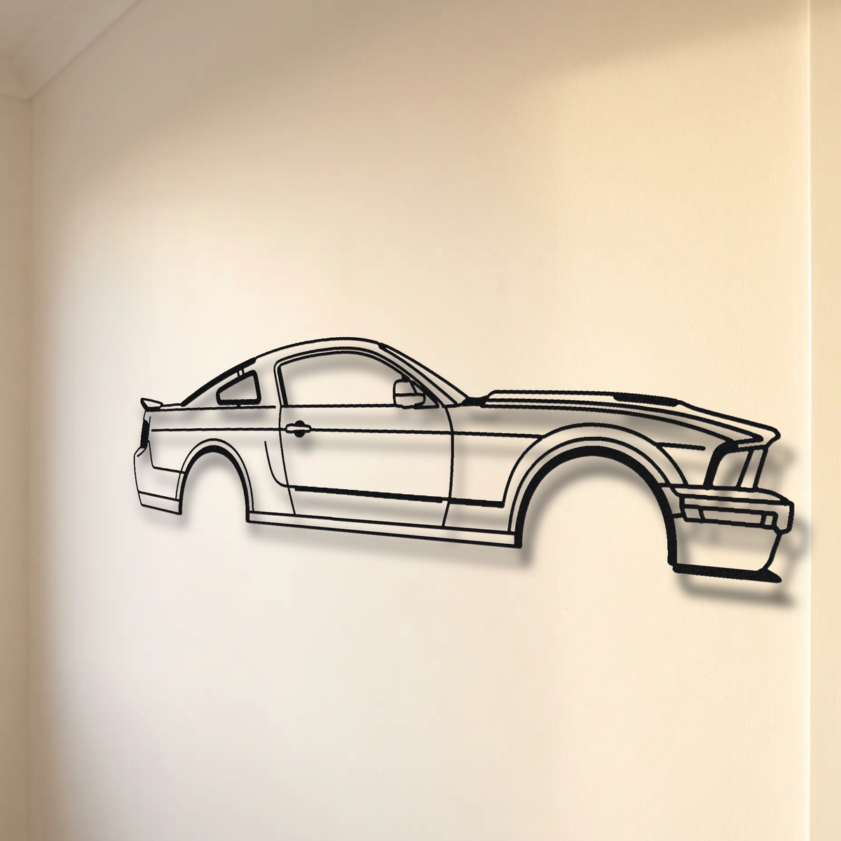 2007-2009 Ford Shelby GT500 S197 floating mount drop-shadow detail