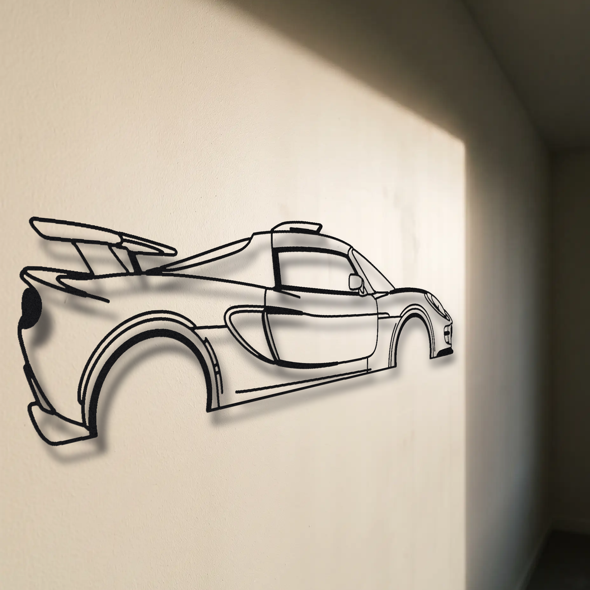 Lotus Exige S S2 floating mount drop-shadow detail