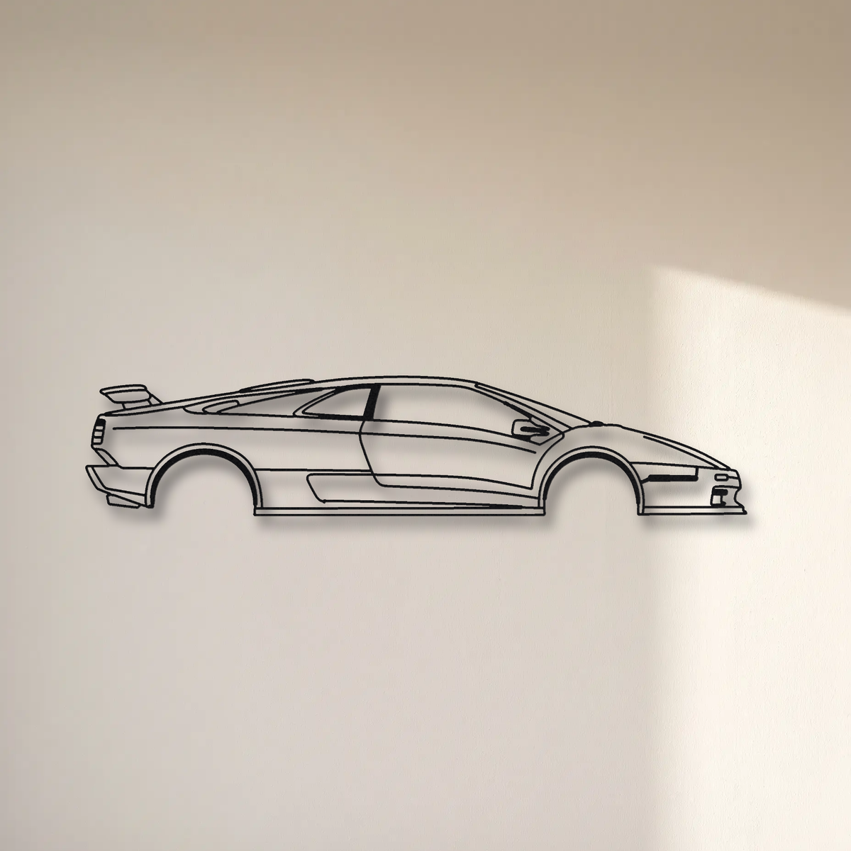 Lamborghini Diablo GT floating mount drop-shadow detail