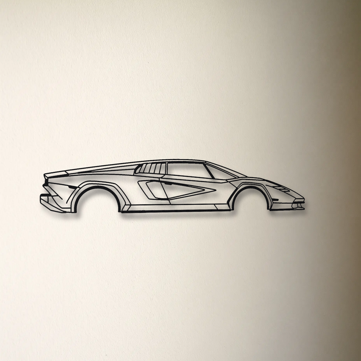 Lamborghini Countach LPI 800-4 floating mount drop-shadow detail