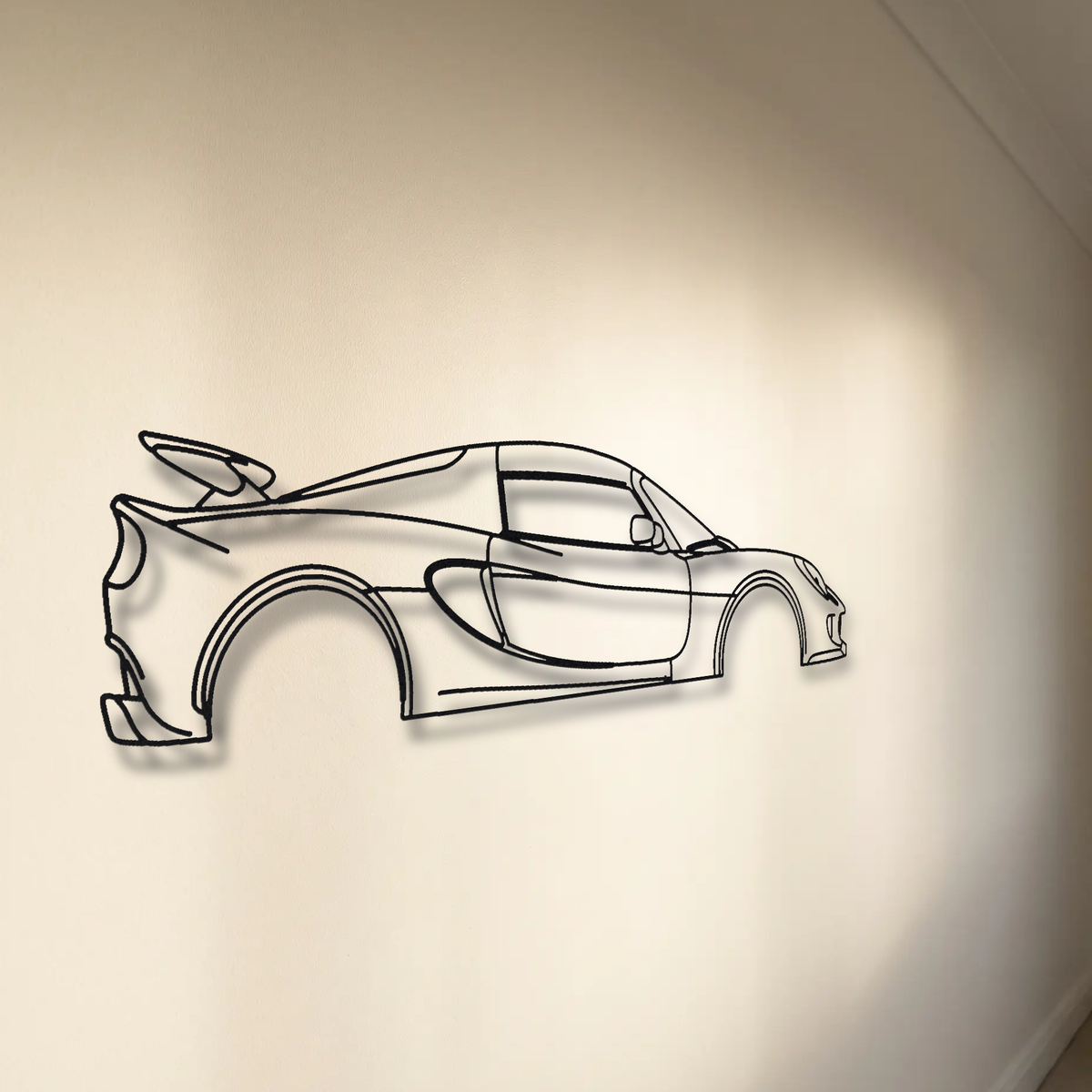 Lotus Exige Series 2 floating mount drop-shadow detail