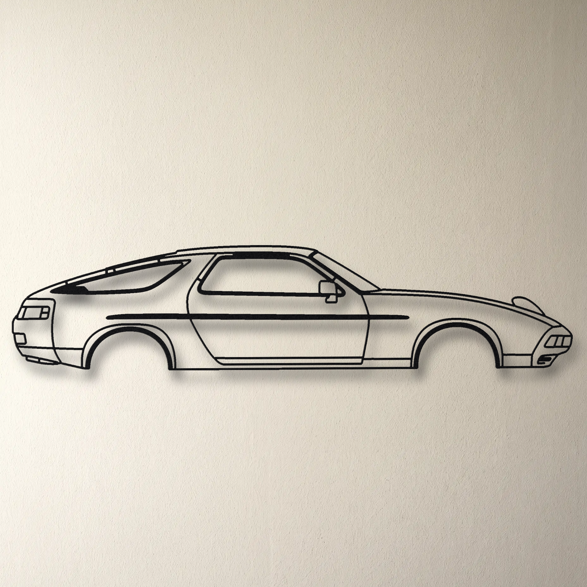 1978-1982 Porsche 928 floating mount drop-shadow detail