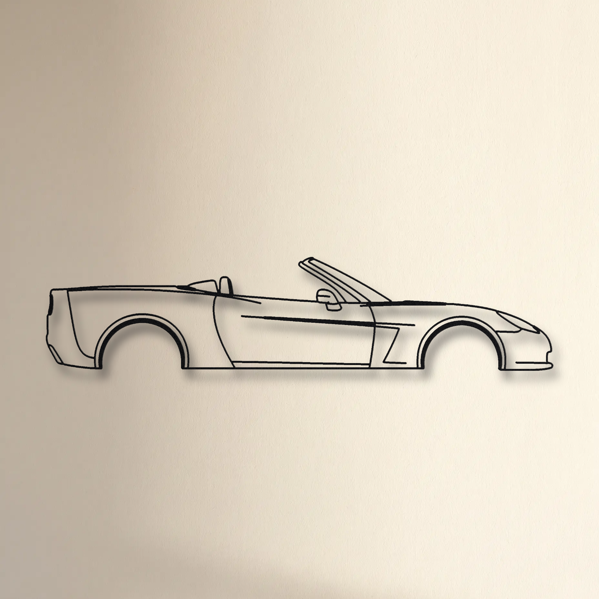 Chevrolet Corvette Convertible C6 floating mount drop-shadow detail