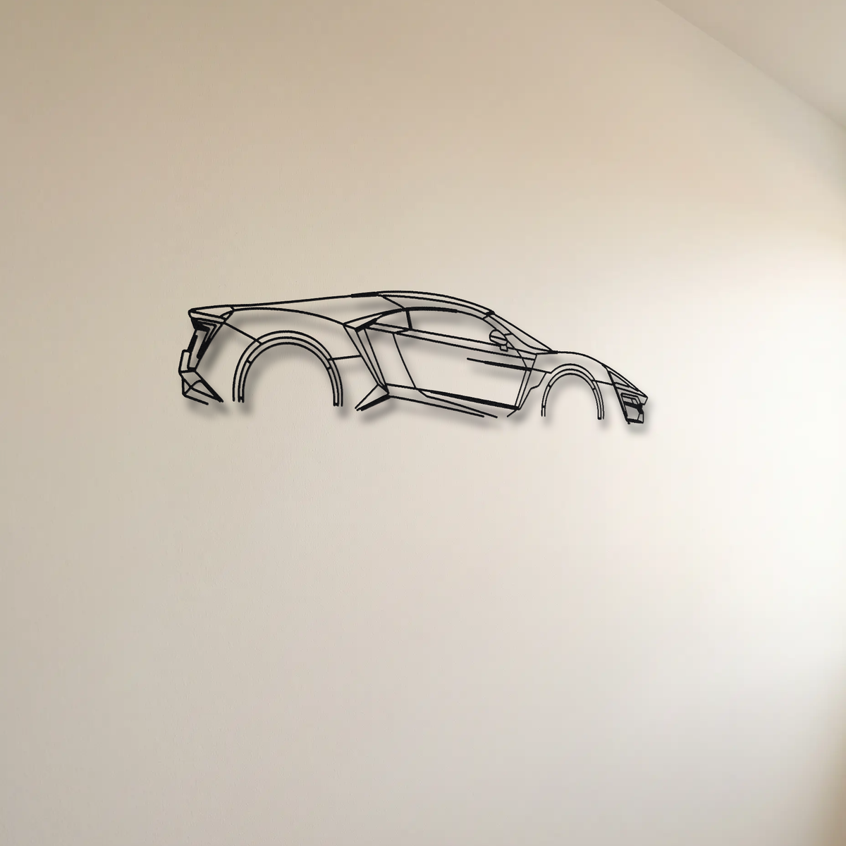 W Motors Lykan HyperSport floating mount drop-shadow detail