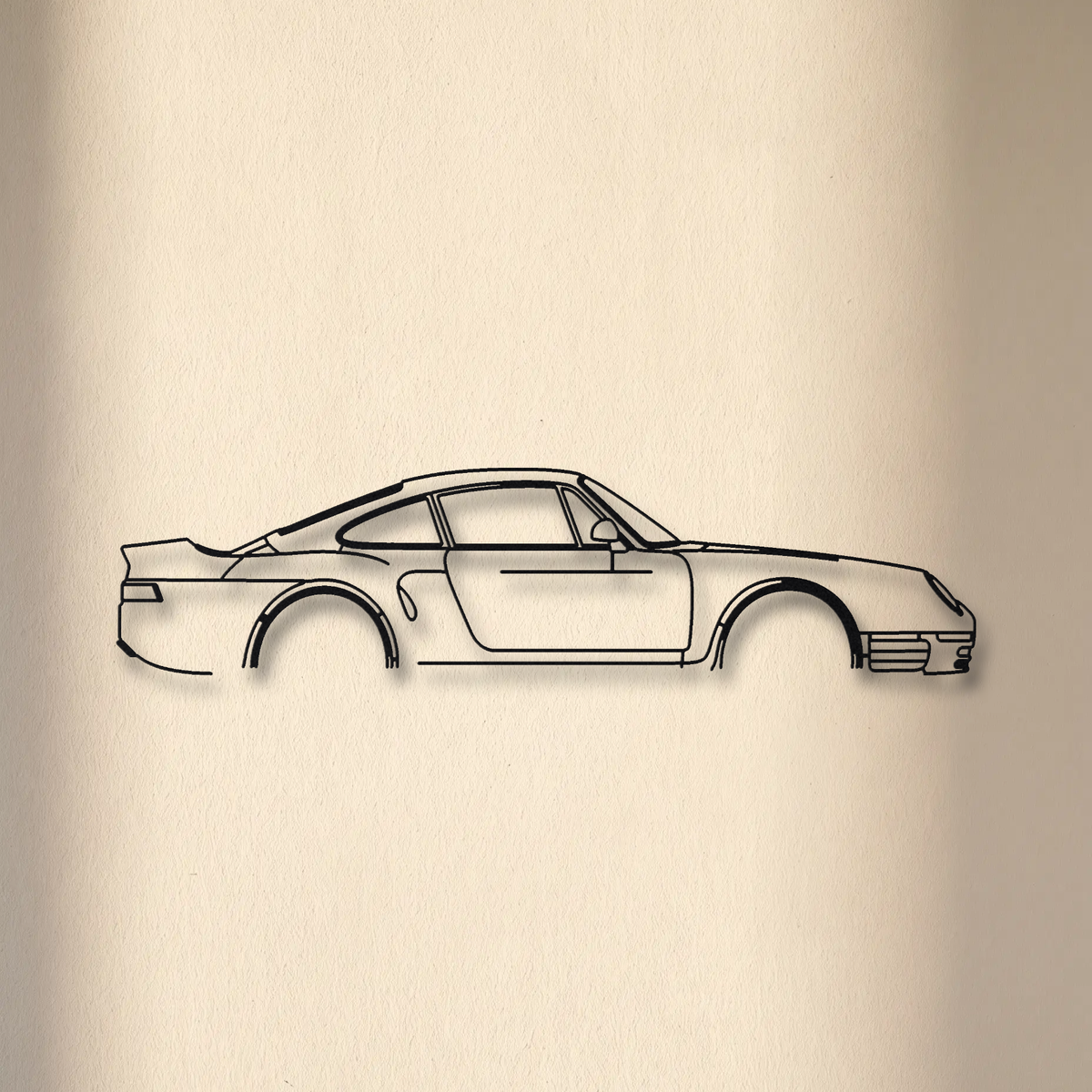 Porsche 959 floating mount drop-shadow detail