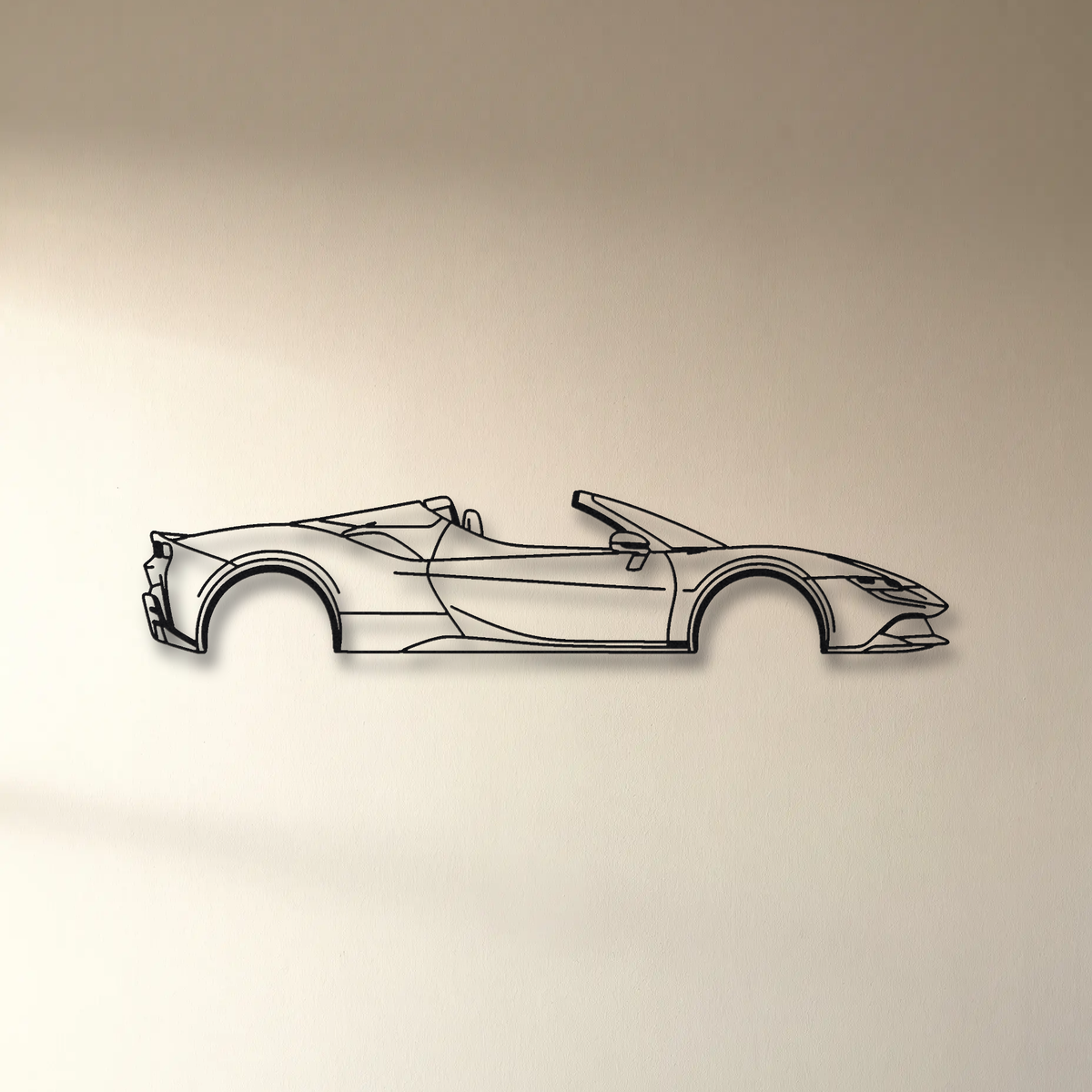 Ferrari SF90 Spider floating mount drop-shadow detail