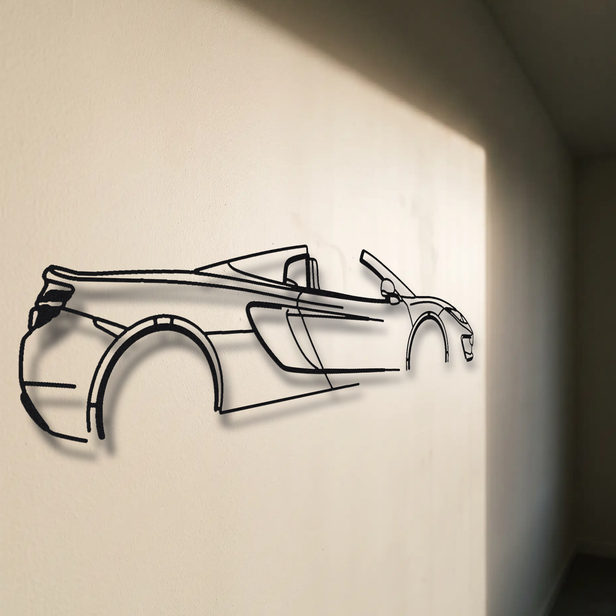 McLaren 12C Spider floating mount drop-shadow detail