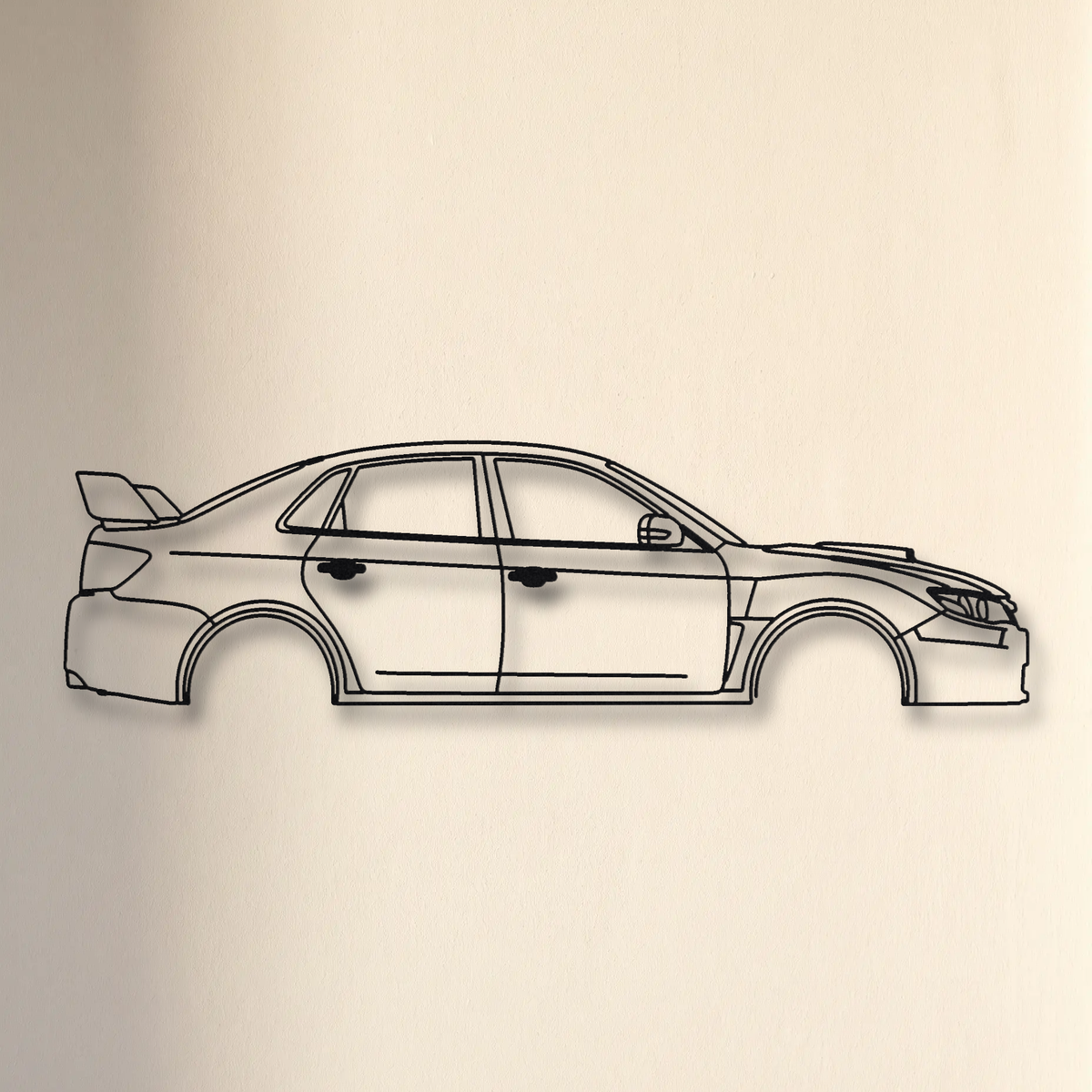 Subaru WRX STI GV floating mount drop-shadow detail