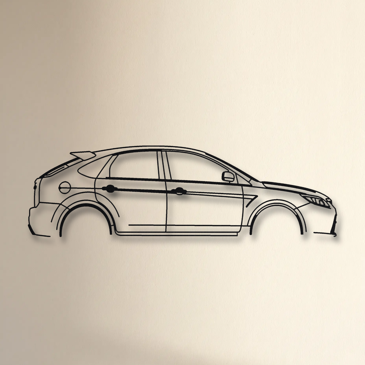 Ford Focus ST MK2 floating mount drop-shadow detail
