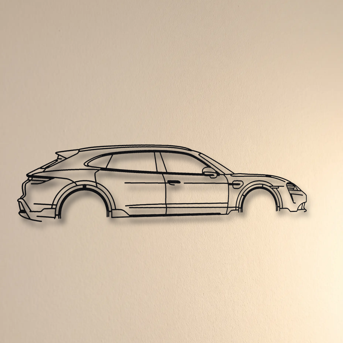 Porsche Taycan Cross Turismo floating mount drop-shadow detail